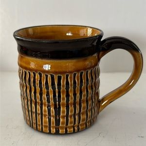 Creigiau Welsh Studio Pottery Mustard-Brown Mug